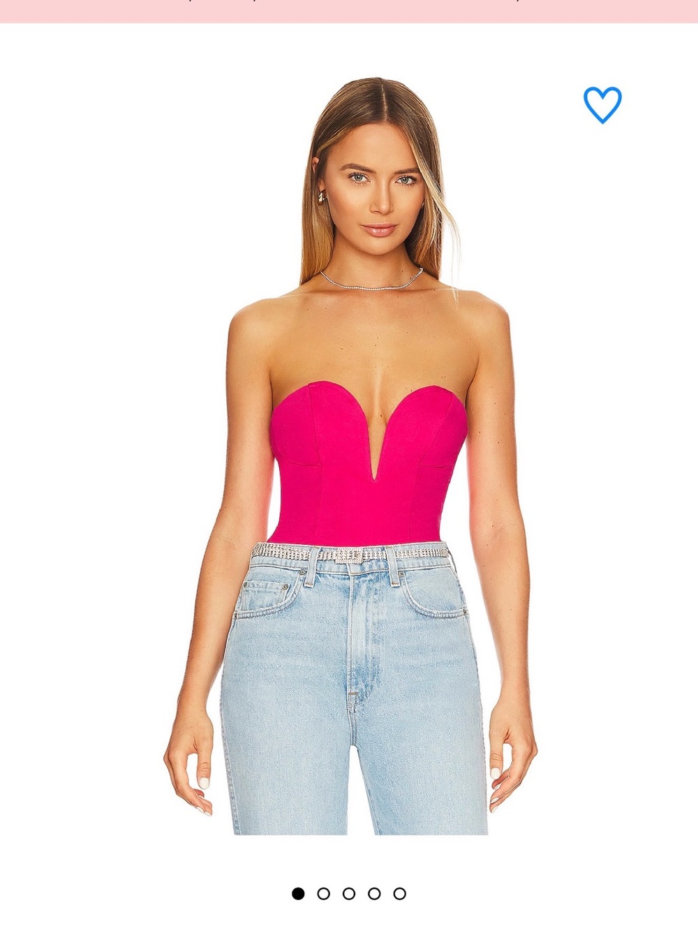 SUPERDOWN pink gianna sweetheart bodysuit XS LIKE NEW SOLD OUT EVERYWHERE!!